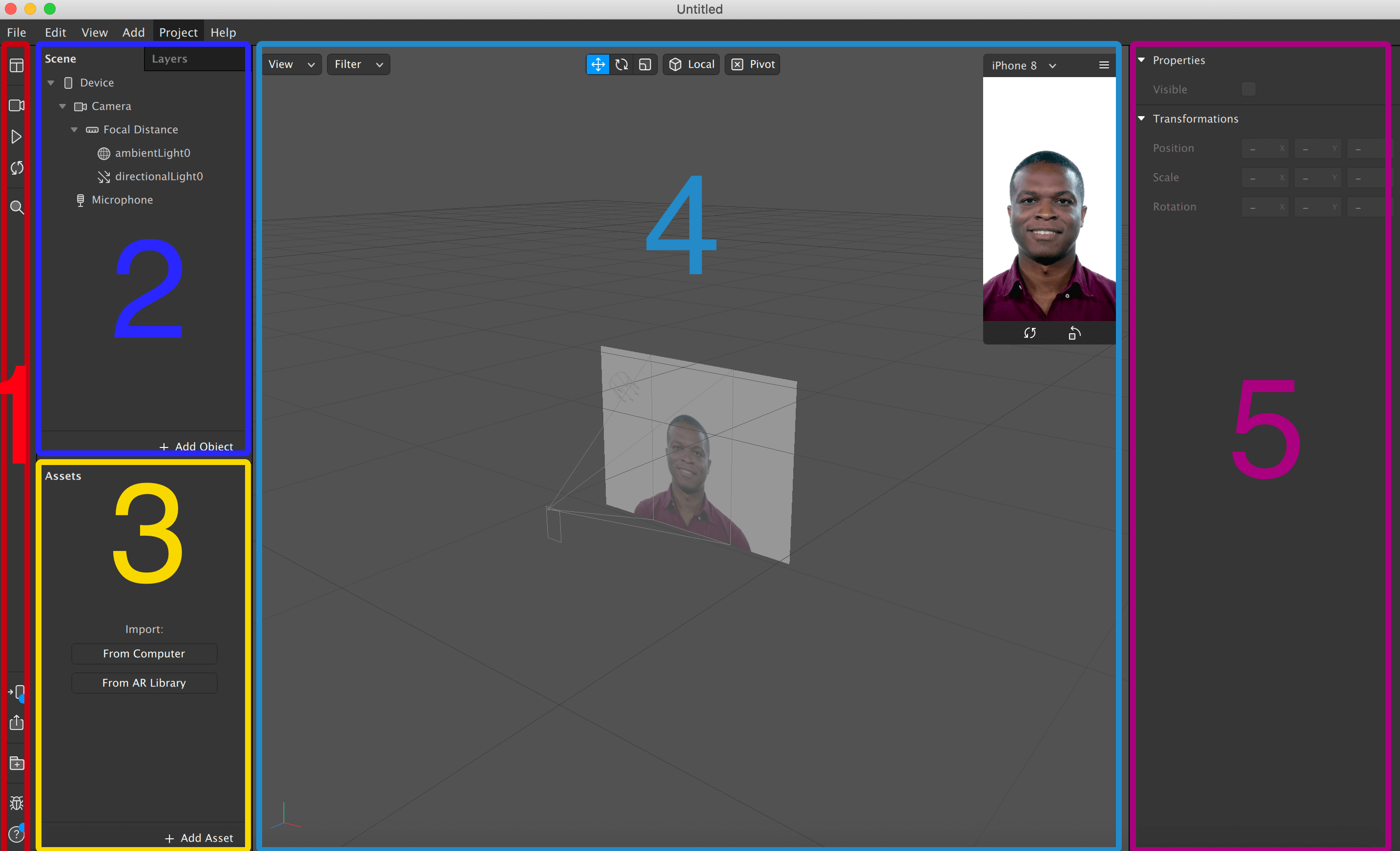 Ecran du logiciel Spark Studio
