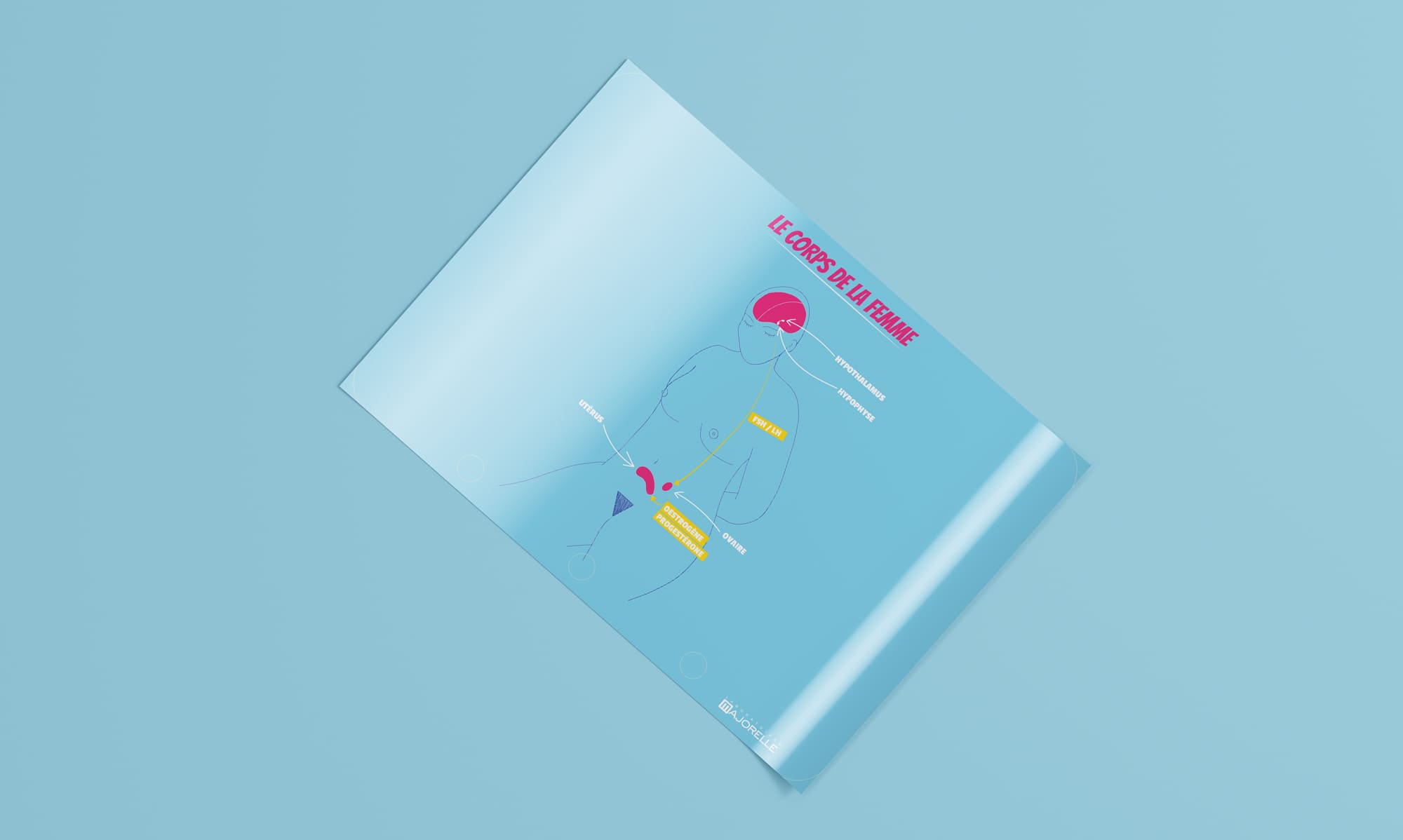 couverture de la brochure majorelle représentant l'anatomie d'une femme